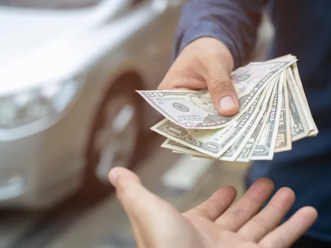 someone receiving money